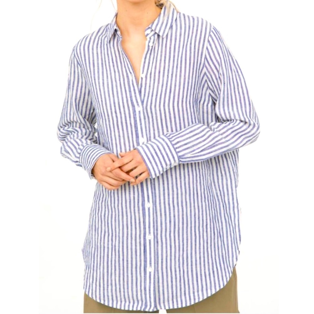 H&M Striped Linen Shirt